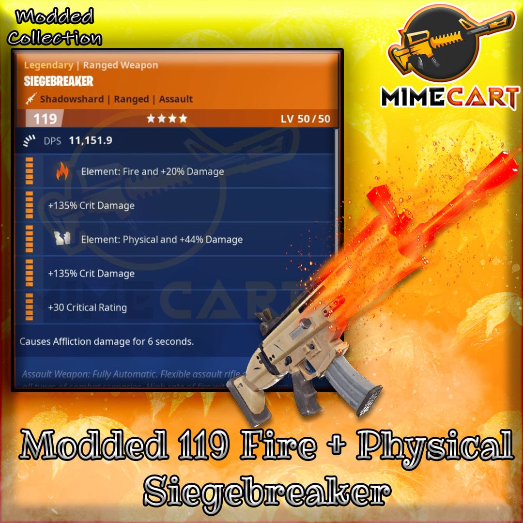 Load image into Gallery viewer, MODDED PL 119 FIRE AND PHYSICAL SIEGEBREAKER
