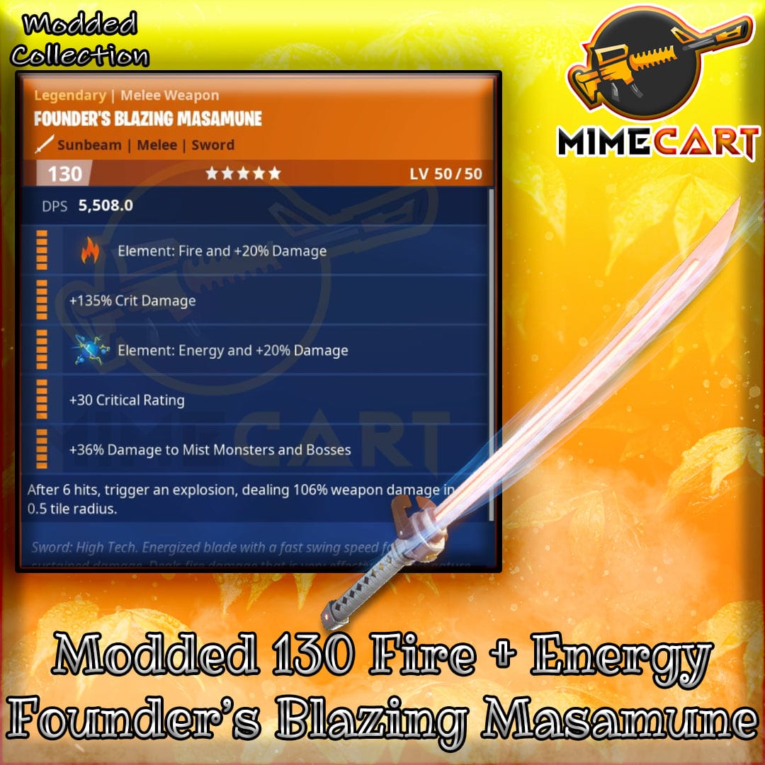 MODDED PL 130 FIRE AND ENERGY FOUNDER'S BLAZING MASAMUNE